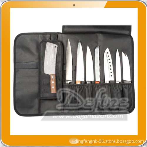 Portable 10 Compartment Knife Bag Organizer Chef Knife Case